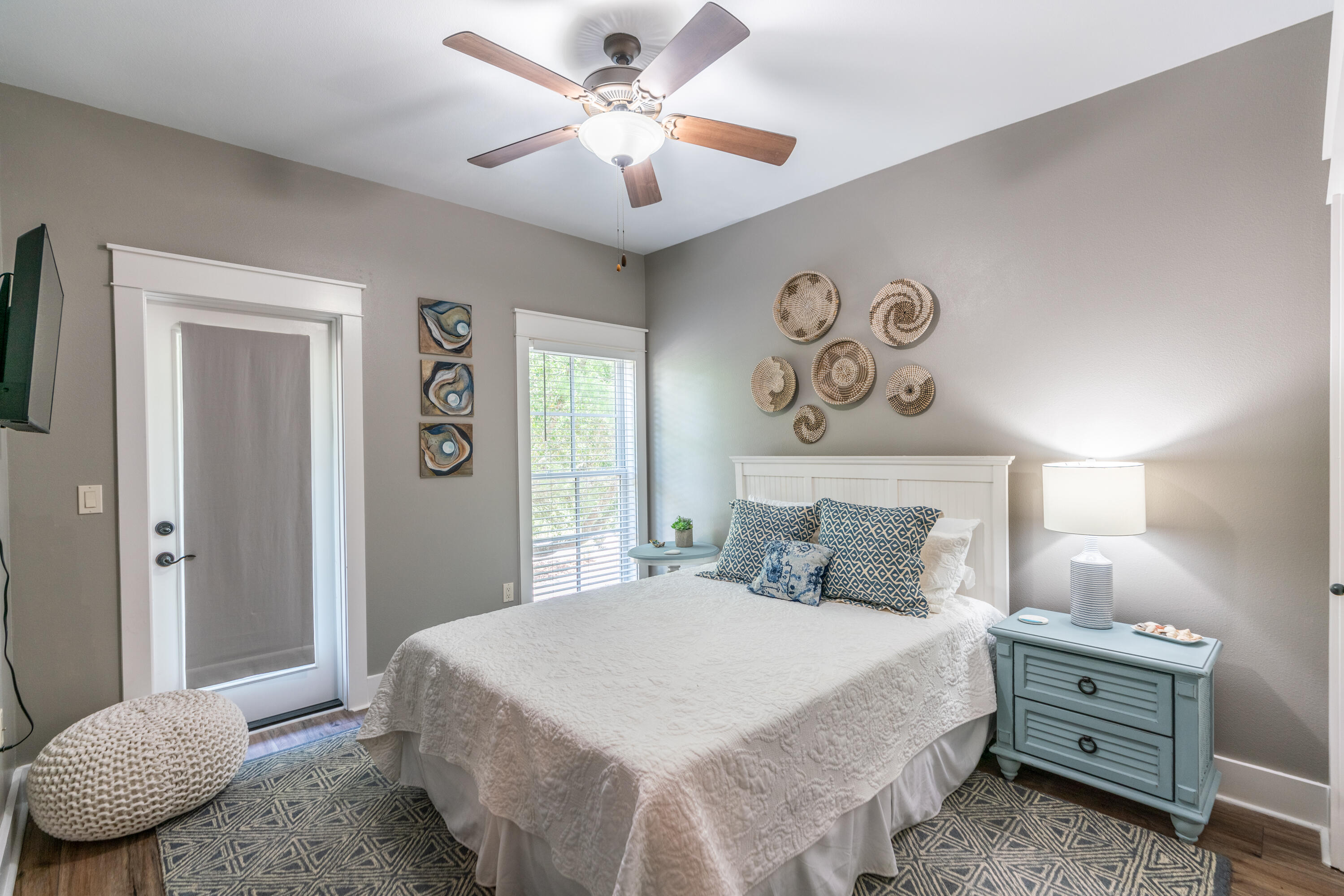 11 West Willow Mist Road Inlet Beach, FL 32461 - Photo 28 of 45 a bedroom with a bed and a chandelier