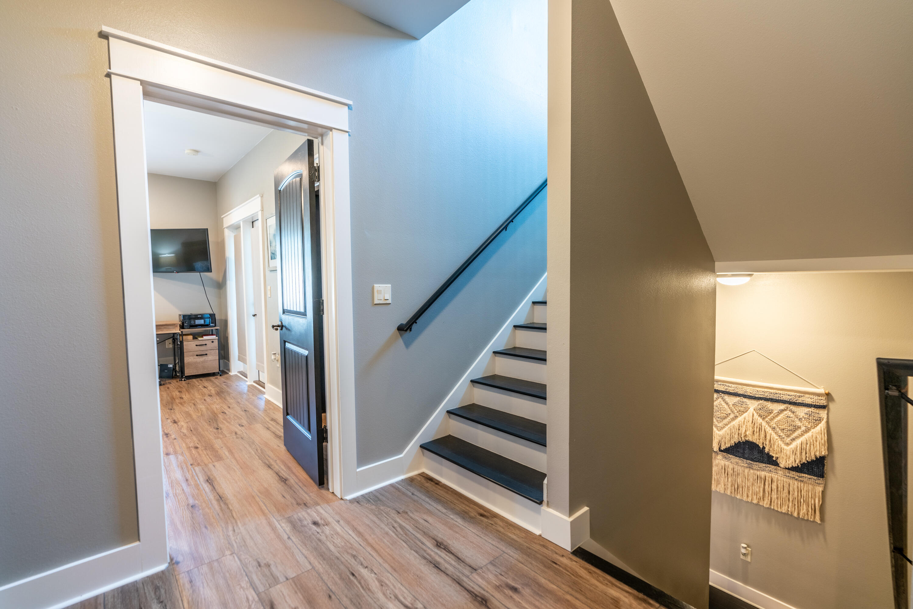 11 West Willow Mist Road Inlet Beach, FL 32461 - Photo 32 of 45 a view of a hallway with wooden floor and staircase