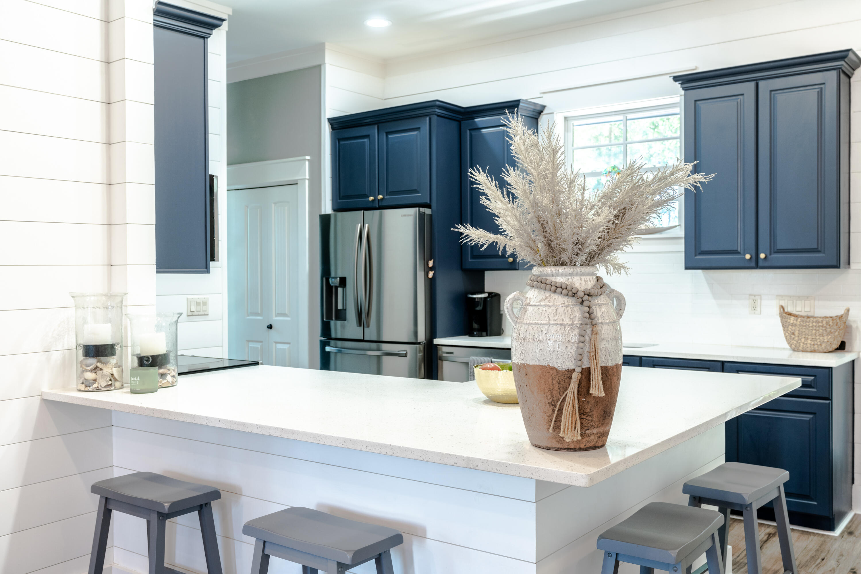 11 West Willow Mist Road Inlet Beach, FL 32461 - Photo 7 of 45 a kitchen with a refrigerator and cabinets