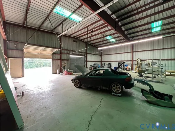 a view of a car garage