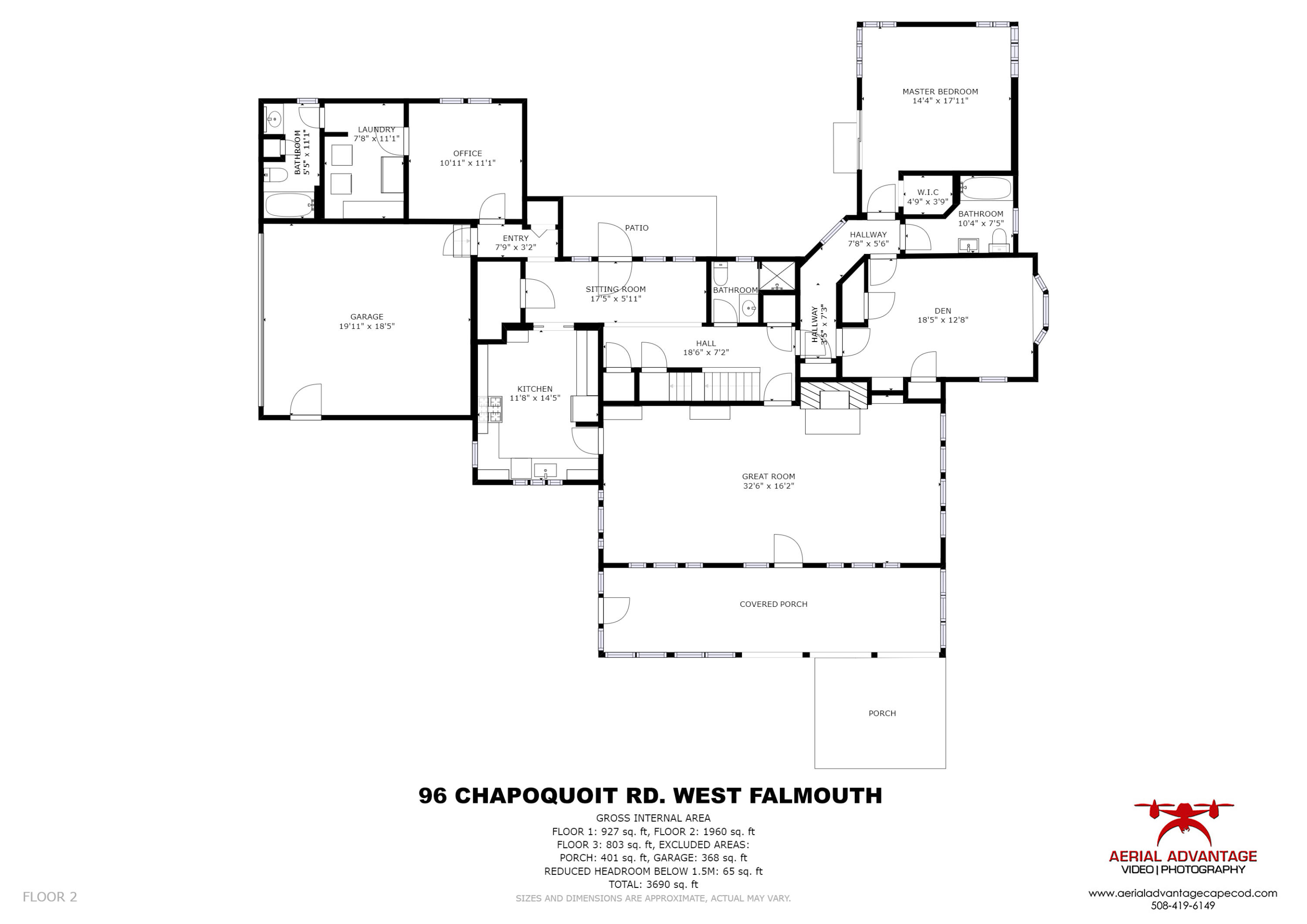 96 Chapoquoit Road Falmouth, MA 02540 - Photo 23 of 25 first floor plan