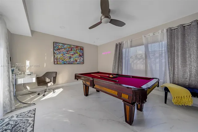 a room with furniture