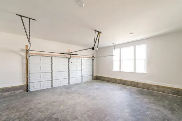 a view of a garage