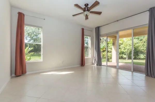 an empty room with a window