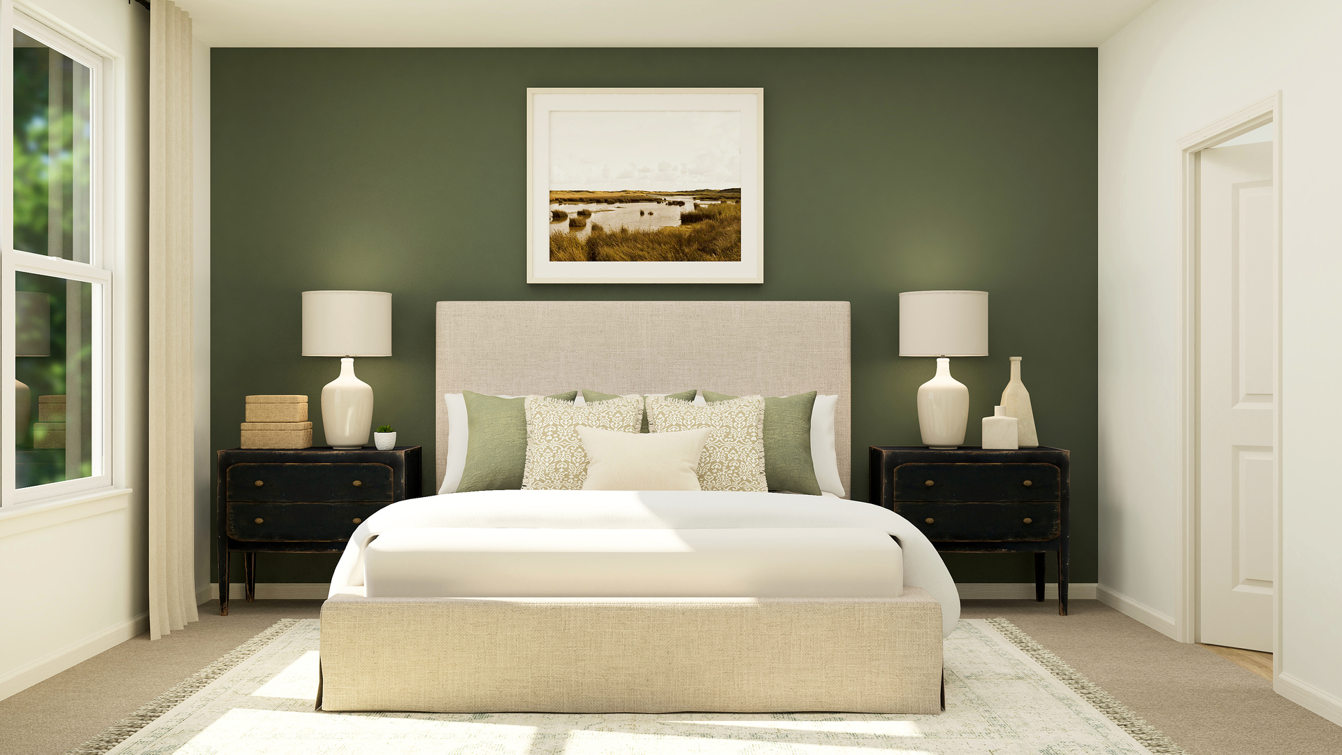 408 Cottrell Lane Aurora, IL 60506 - Photo 12 of 17 a bedroom with a bed and a lamp