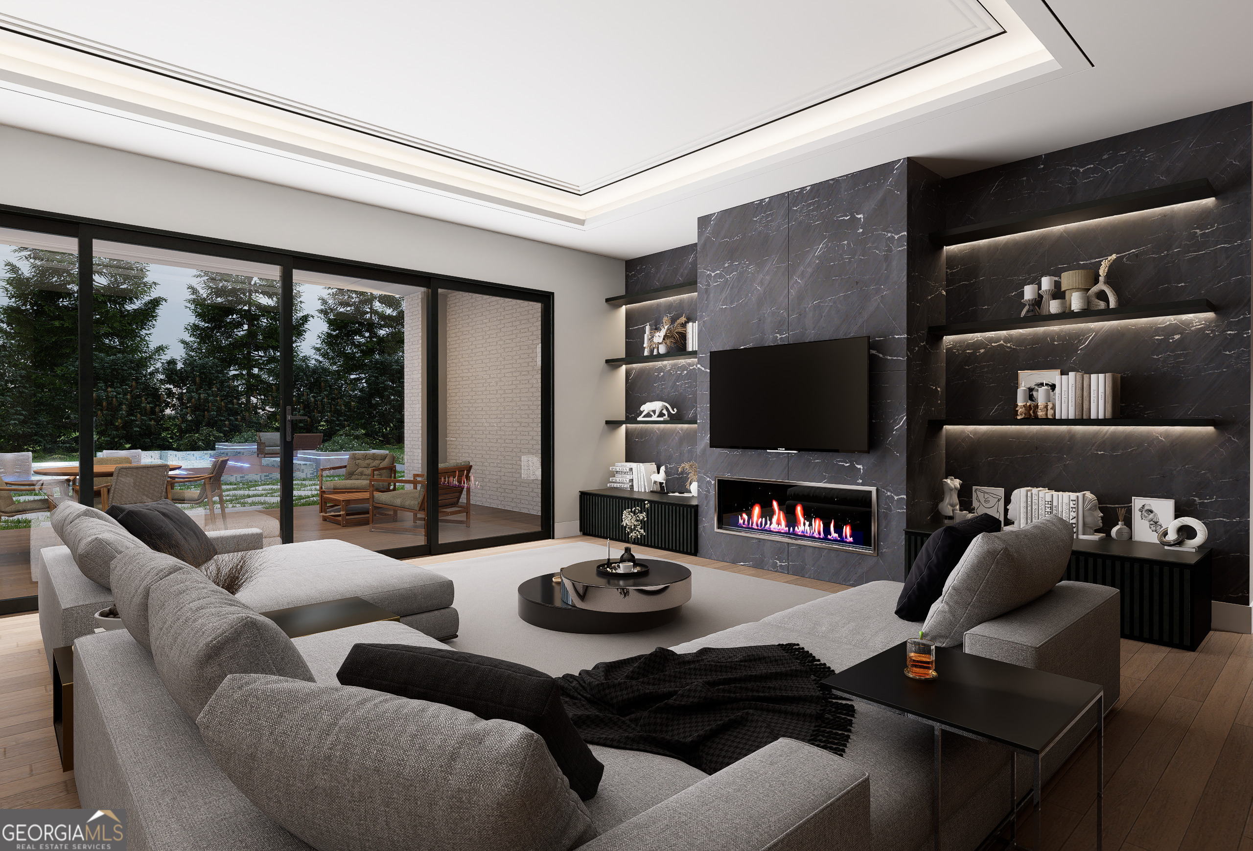 2702 Antioch Street Conyers, GA 30013 - Photo 16 of 36 a living room with furniture and a flat screen tv