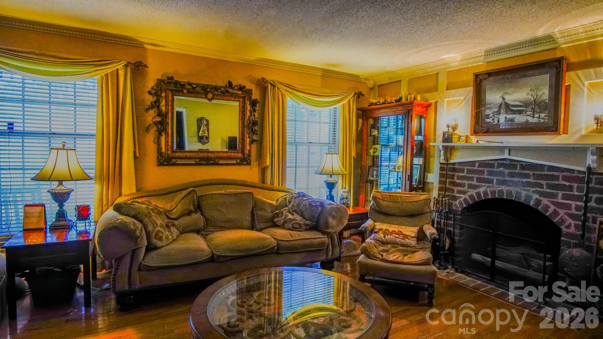 204 Old Stage Coach Road Lawndale, NC 28090 - Photo 20 of 33 a living room with furniture and a fireplace