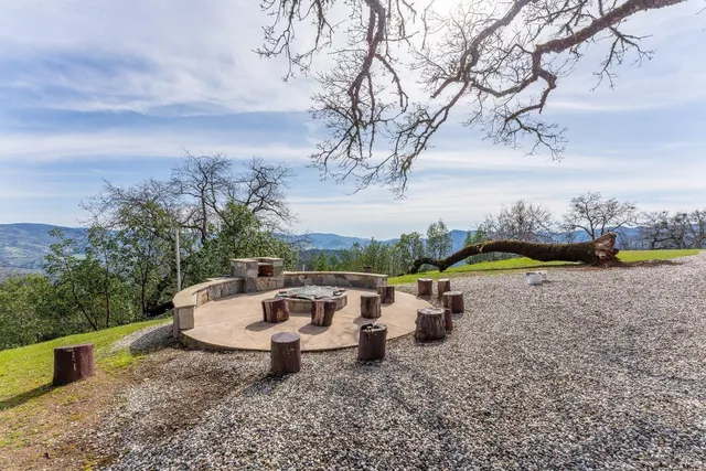 a view of a lake with outdoor space