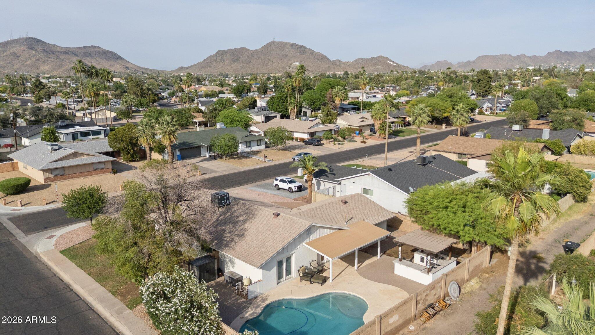 1715 West Orchid Lane Phoenix, AZ 85021 - Photo 44 of 62 Drone over corner lot