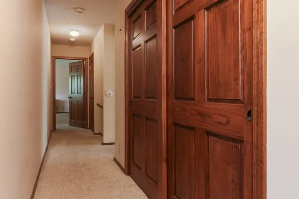 a living room with furniture and a projector