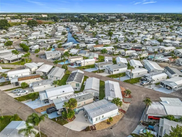 an aerial view of a city with lots of residential buildings