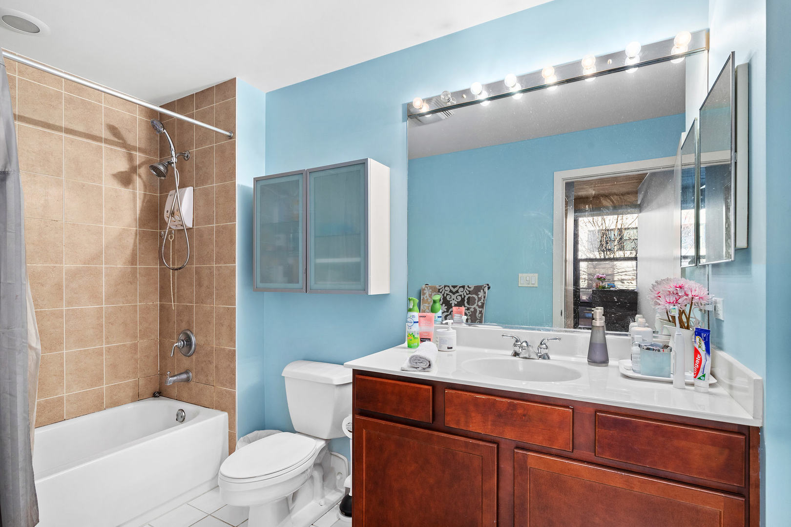 1111 West 15th Street, Unit 235 Chicago, IL 60608 - Photo 16 of 21 a bathroom with a sink vanity mirror and toilet