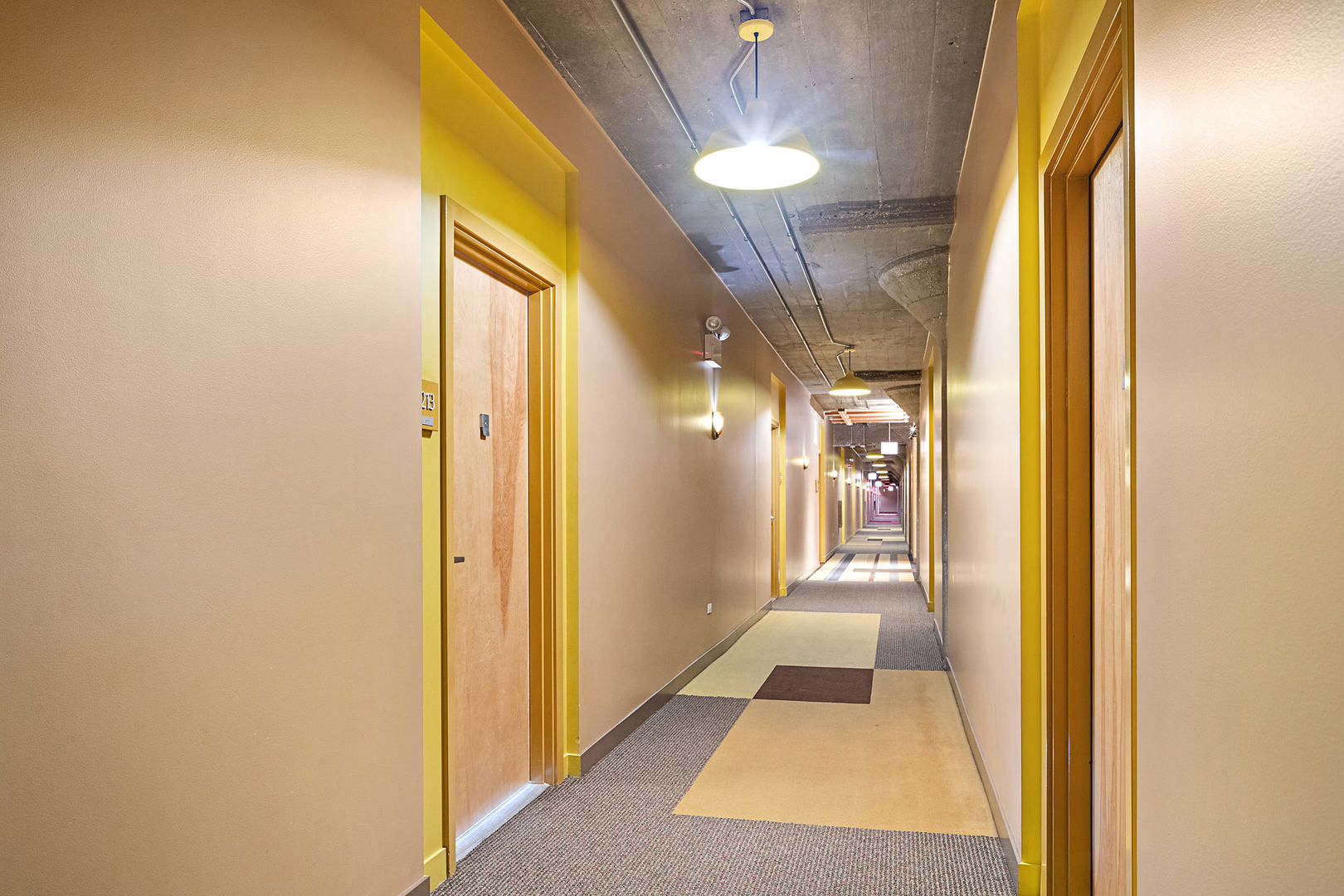 1111 West 15th Street, Unit 235 Chicago, IL 60608 - Photo 5 of 21 a view of a hallway with wooden floor and a dining room