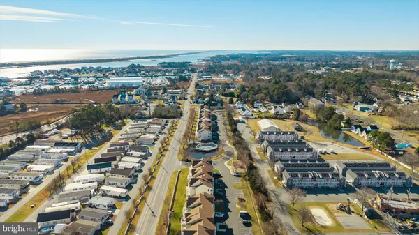 an aerial view of a city