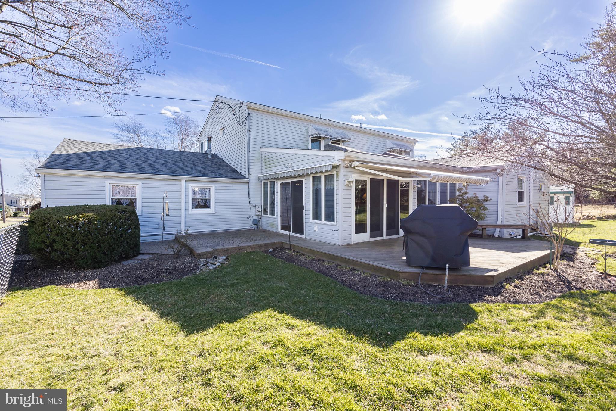629 Manchester Road East Norriton, PA 19403 - Photo 46 of 76 Paver patio & cedar deck w/2 retractable awnings