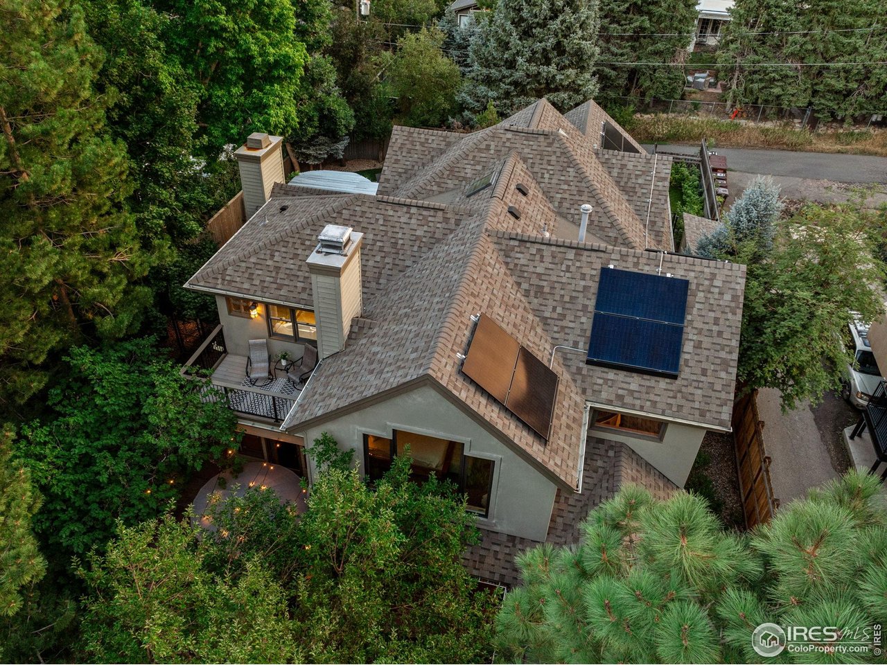 820 6th Street Boulder, CO 80302 - Photo 25 of 29 an aerial view of a house with a garden