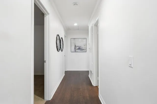 a view of hallway with stairs