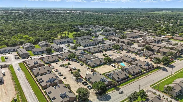 an aerial view of multiple house