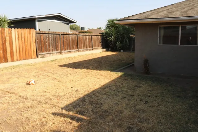 a backyard of a house