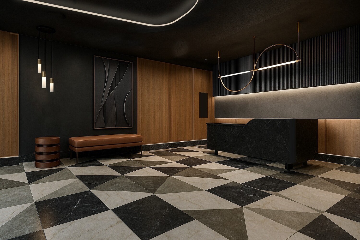 350 East 18th Street, Unit 3A Manhattan, NY 10003 - Photo 13 of 15 a black and white checkered floor