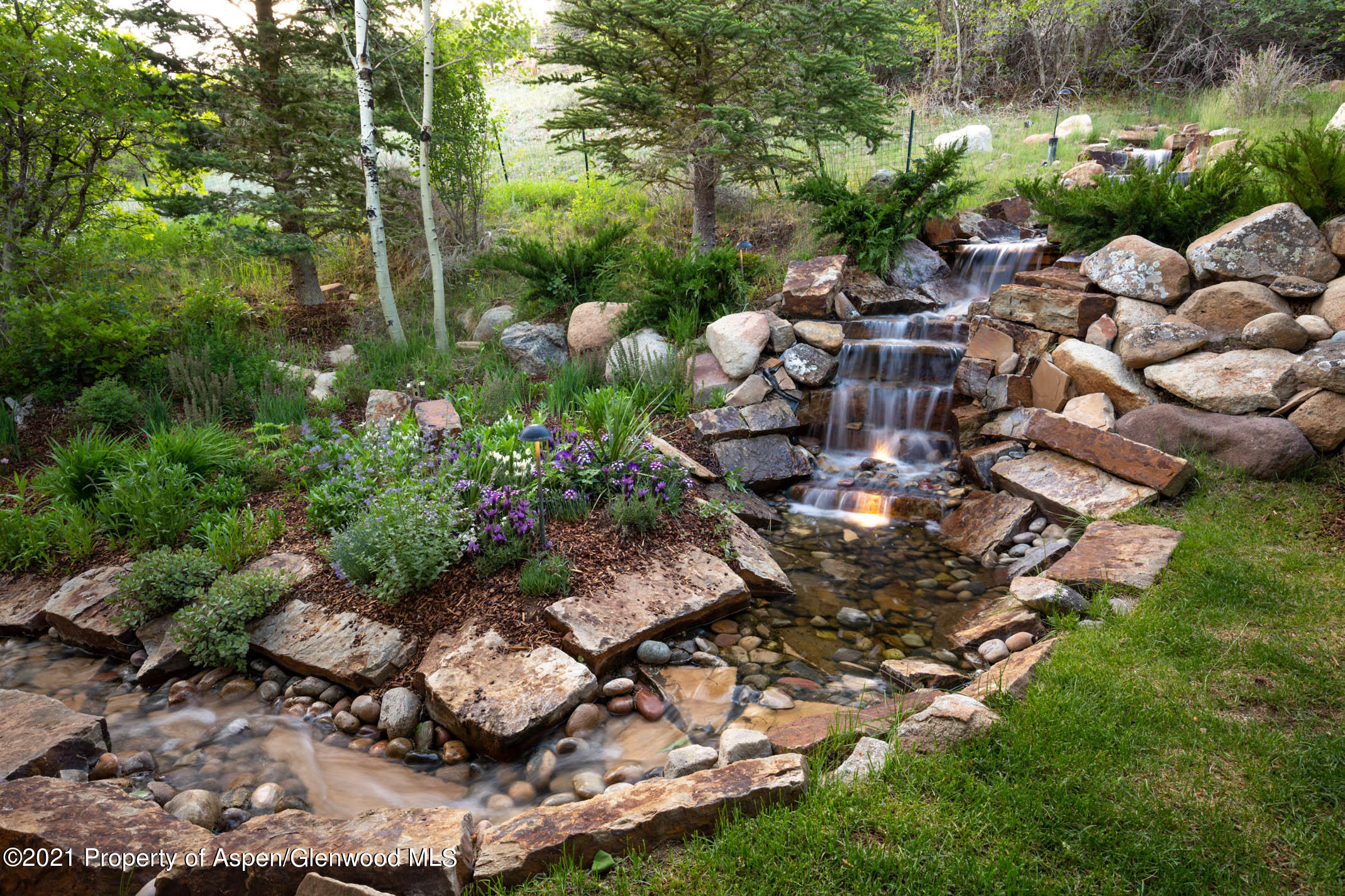 3501 West Sopris Creek Road Basalt, CO 81621 - Photo 8 of 58 Waterfall/river feature