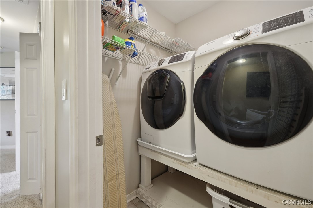 7101 Conifer Road Richmond, VA 23237 - Photo 32 of 50 a utility room with dryer and washer