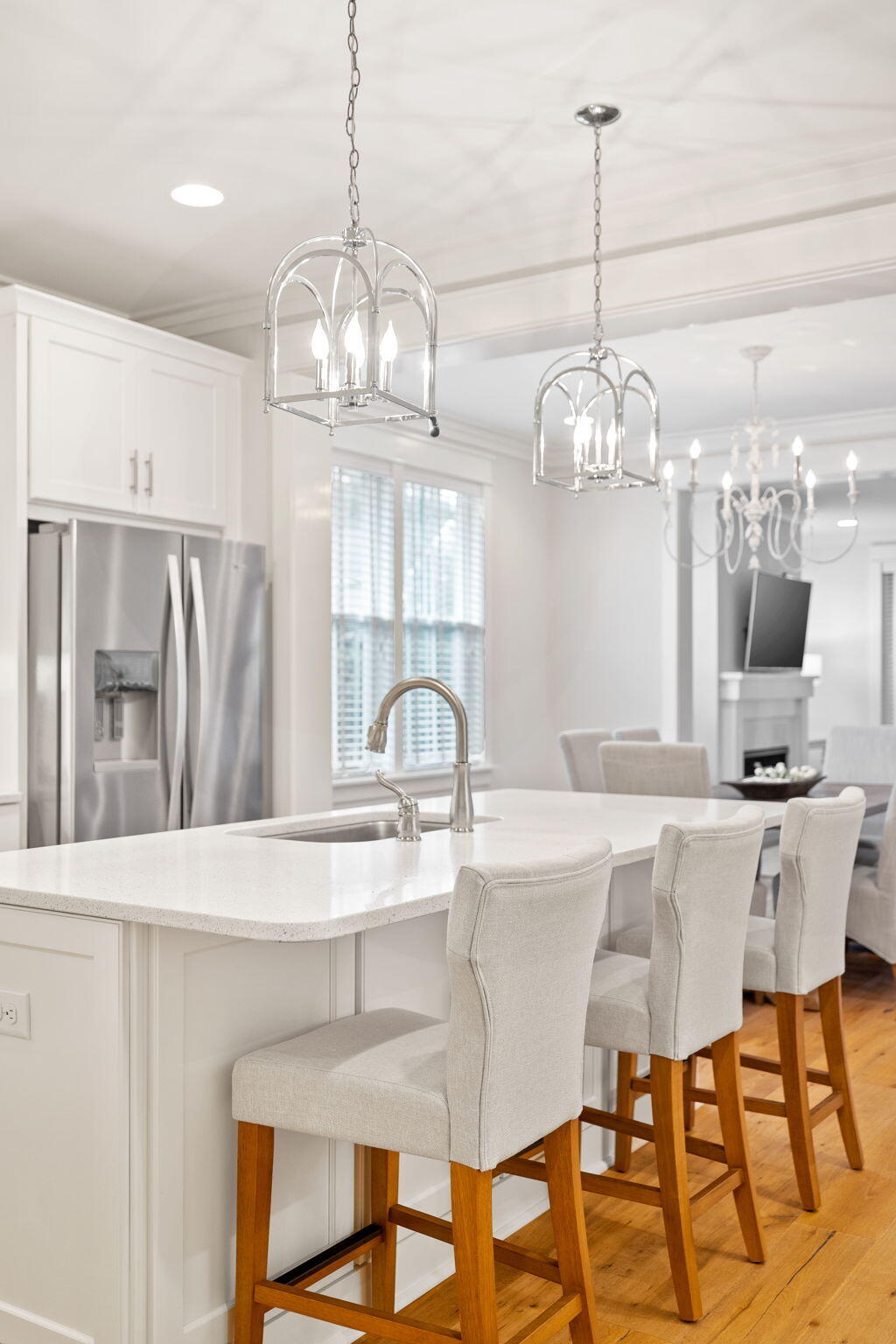 178 Jack Knife Drive Inlet Beach, FL 32461 - Photo 23 of 69 a kitchen with stainless steel appliances kitchen island granite countertop a table and chairs in it
