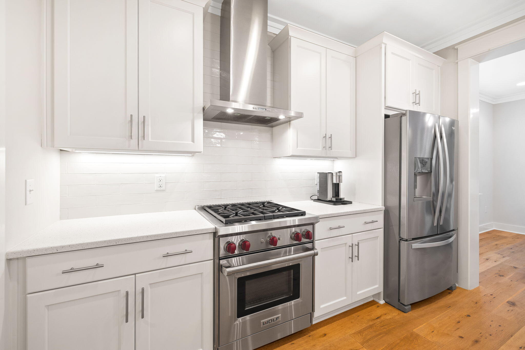 178 Jack Knife Drive Inlet Beach, FL 32461 - Photo 27 of 69 a kitchen with stainless steel appliances white cabinets and a stove top oven