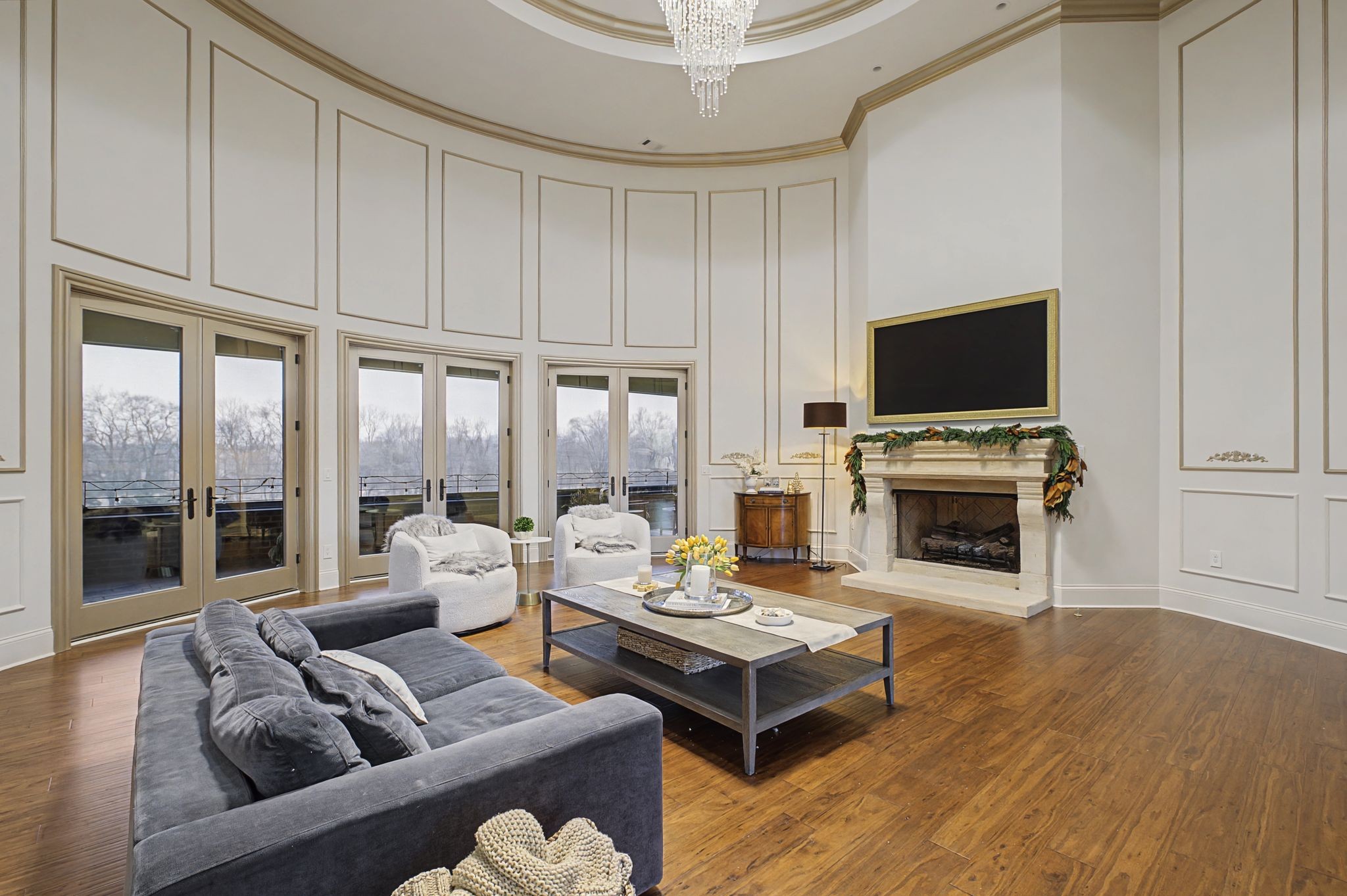 7100 Marsh Hawk Court Arrington, TN 37014 - Photo 12 of 51 a living room with furniture a fireplace and a flat screen tv
