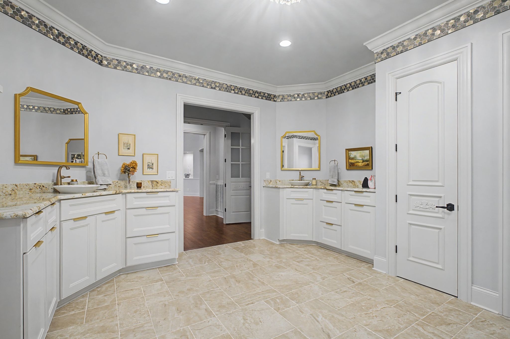 7100 Marsh Hawk Court Arrington, TN 37014 - Photo 31 of 51 a spacious bathroom with a granite countertop sink mirror and a bathtub