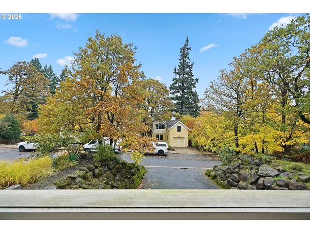 a view of a back yard of the house