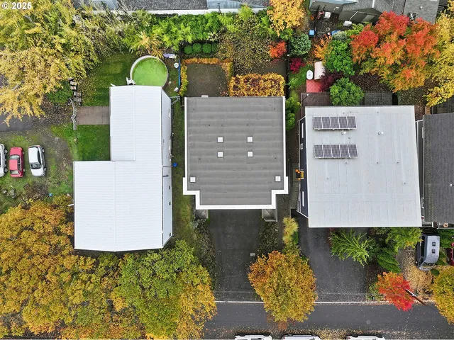 an aerial view of a city