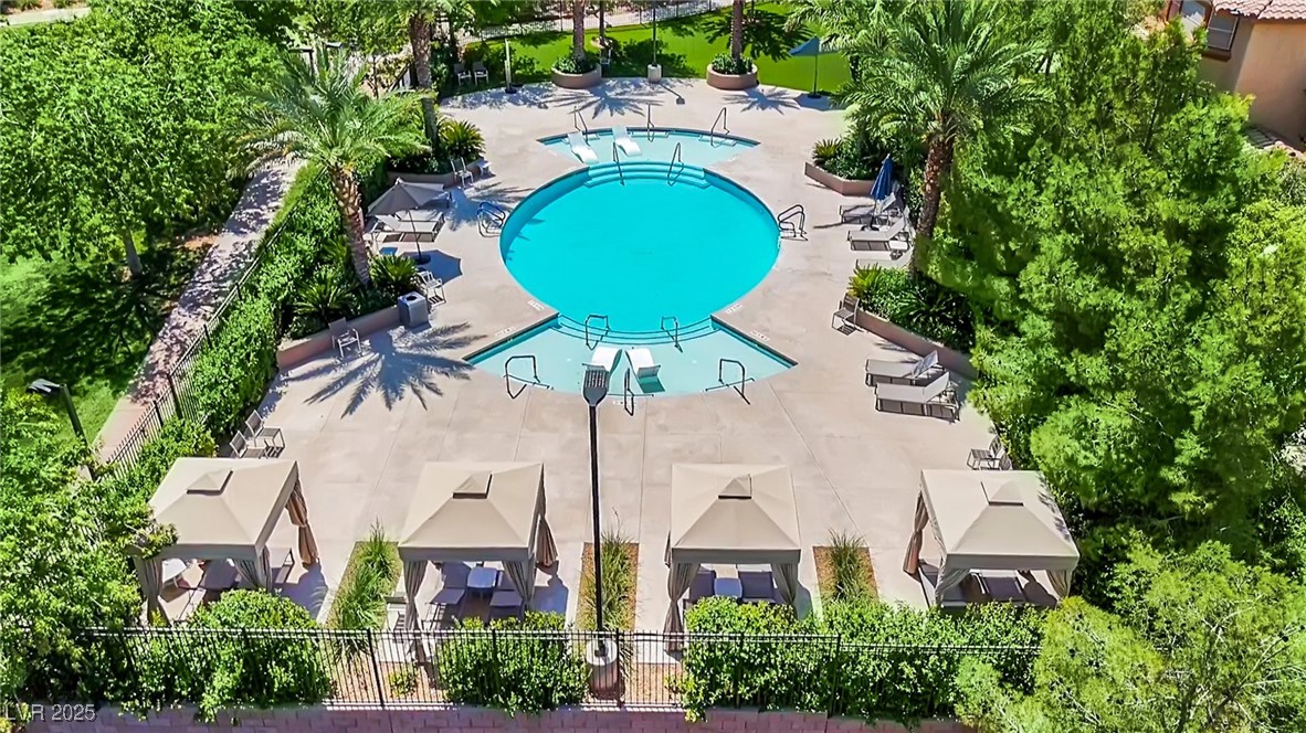 658 Falcon Summit Court Henderson, NV 89012 - Photo 82 of 99 Drone / aerial view of a pool area