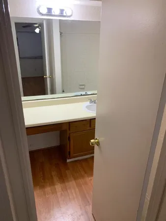 a close view of closet