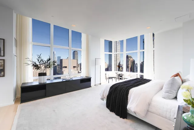 a kitchen with lots of counter top space