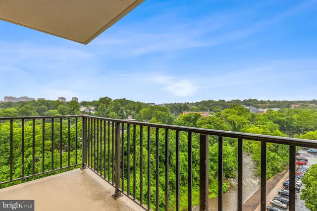 a balcony with outdoor space