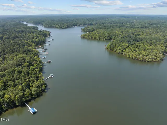 a view of a lake with a mountain view