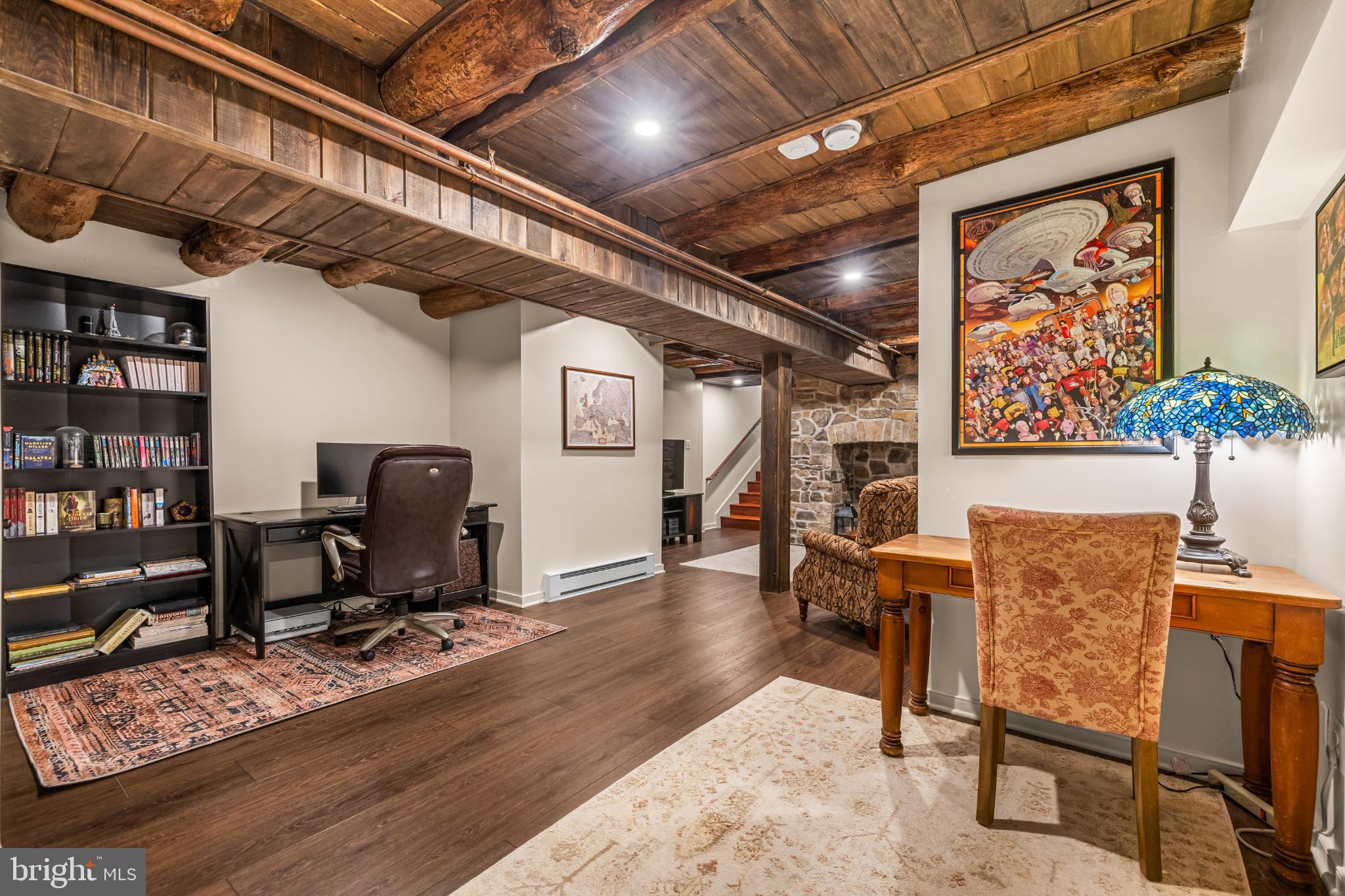 2212 River Bend Court White Hall, MD 21161 - Photo 28 of 40 Charming basement retreat with rustic beams.