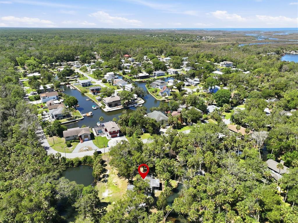 6244 Colony Circle Weeki Wachee, FL 34607 - Photo 25 of 60 an aerial view of residential houses with outdoor space and trees