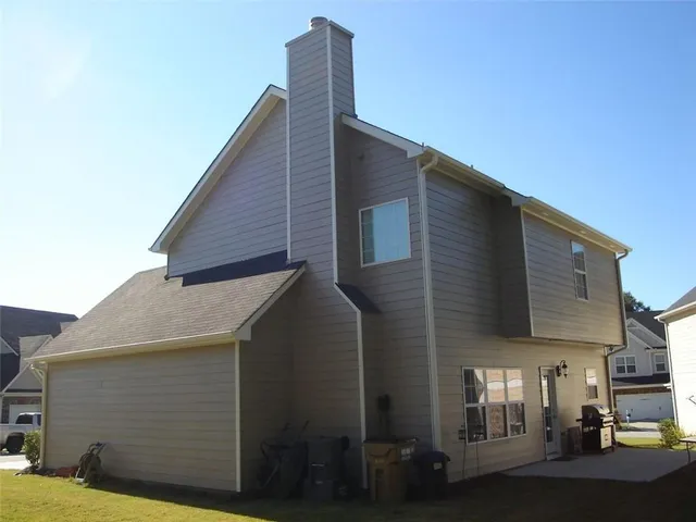 a backyard of a house