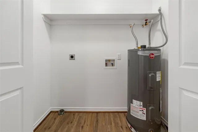 a view of a room with rack on the wall