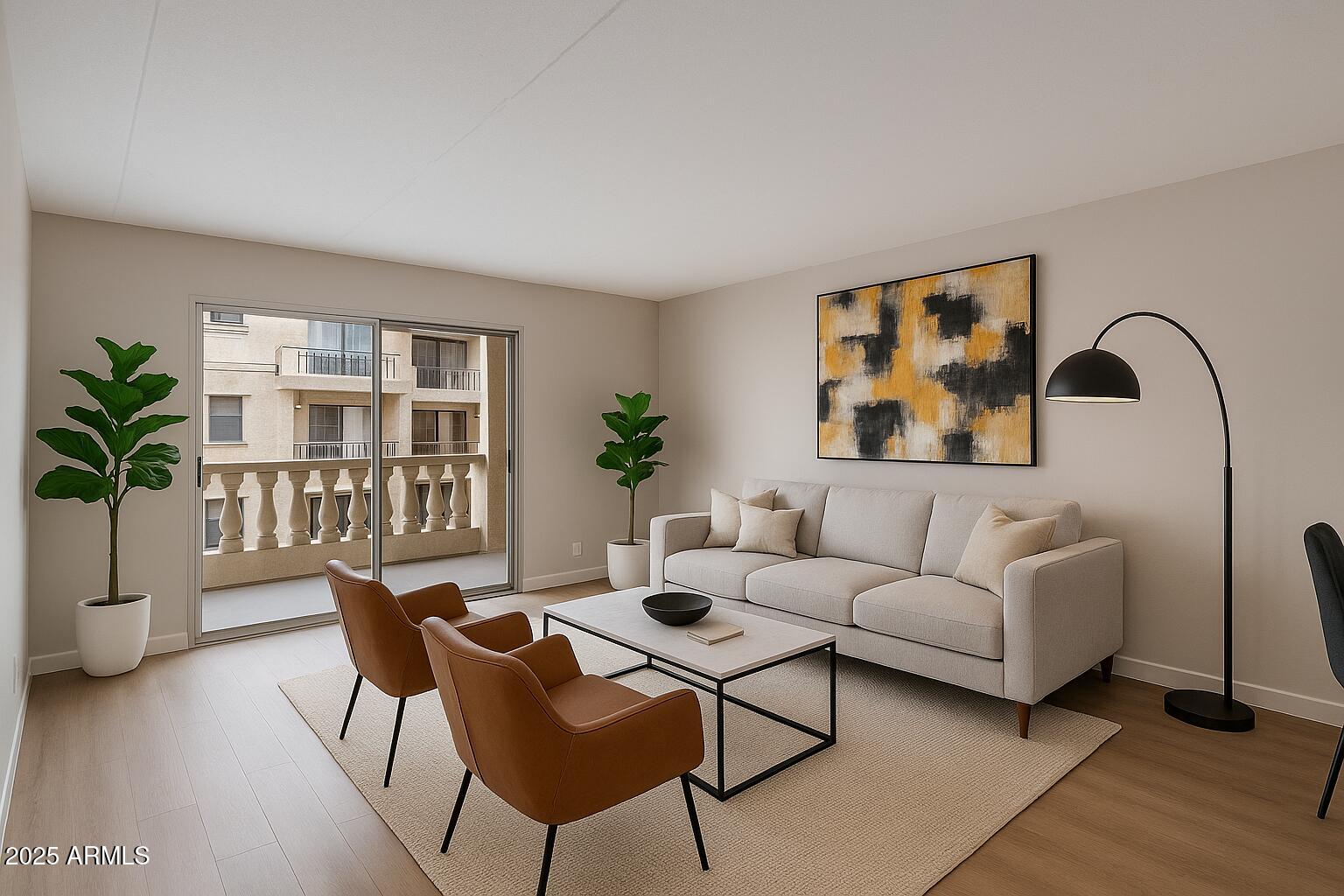7930 East Camelback Road, Unit 506 Scottsdale, AZ 85251 - Photo 2 of 58 a living room with furniture and a potted plant