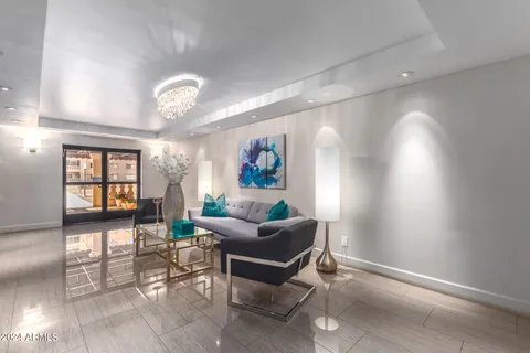 a view of balcony with a potted plant