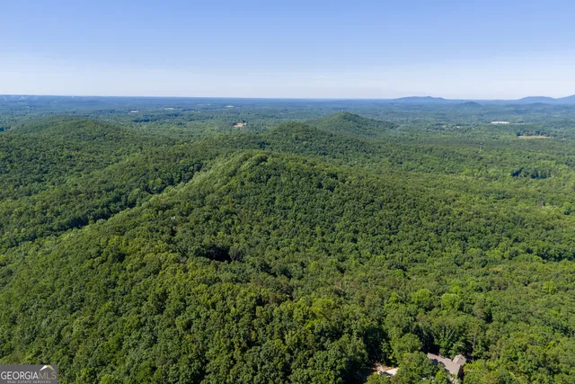 a view of a big yard with lots of green space