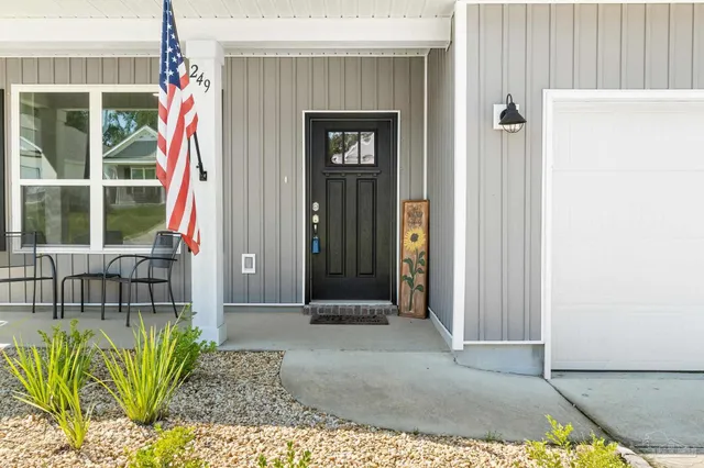 a view of front door of house