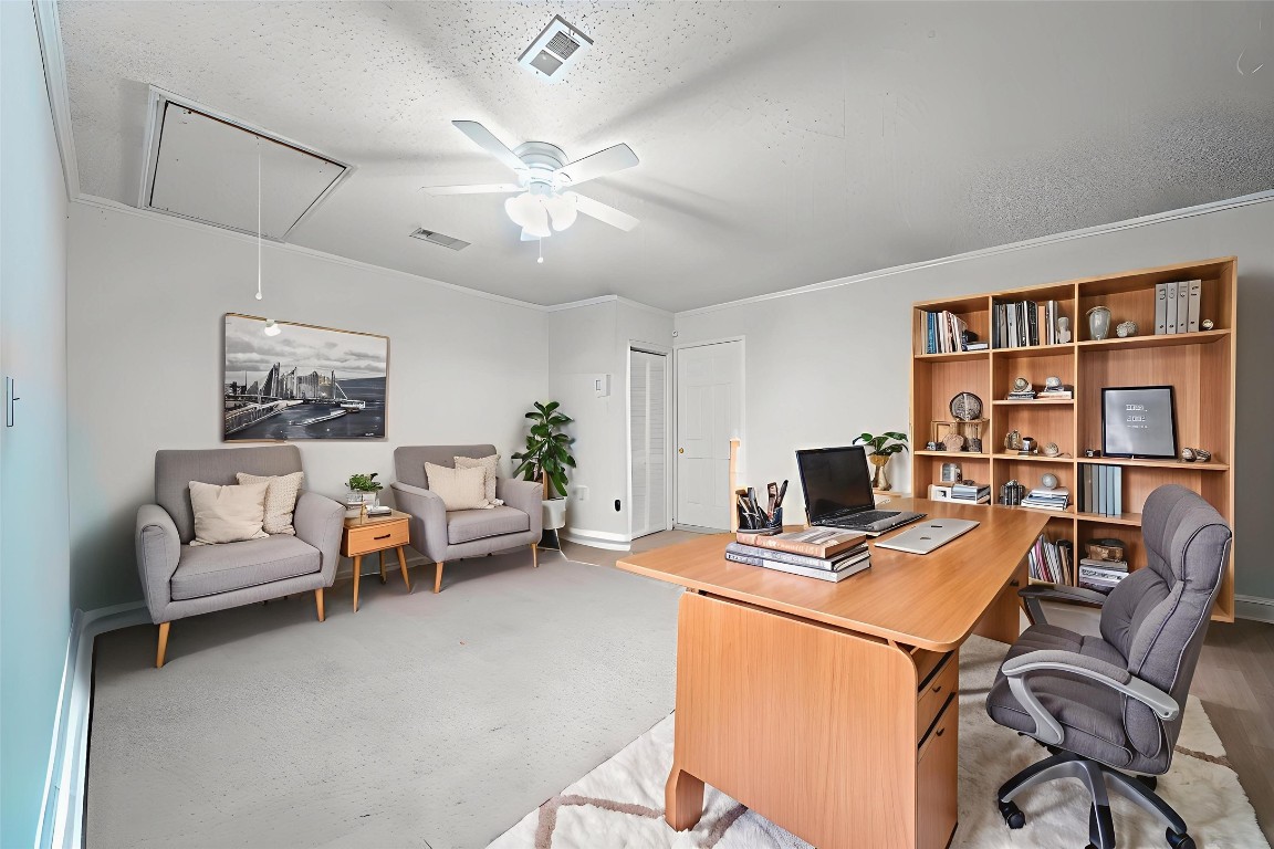 3805 Darling Street Pasadena, TX 77503 - Photo 16 of 23 a view of a workspace with furniture and a livingroom with couch