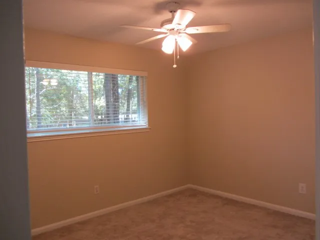 an empty room with a window