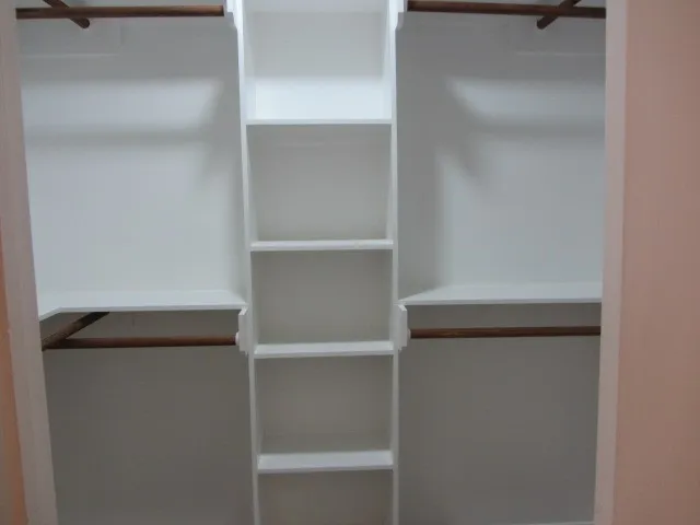 a close view of closet