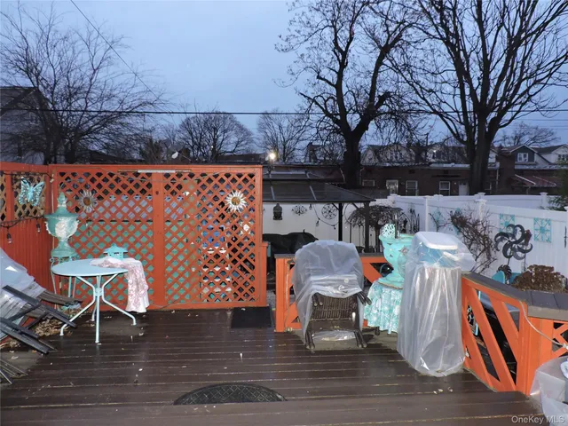 a outdoor space with wooden benches