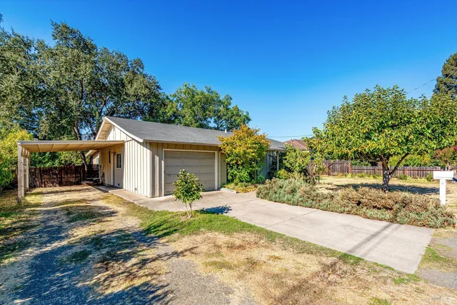 a view of a house with a patio